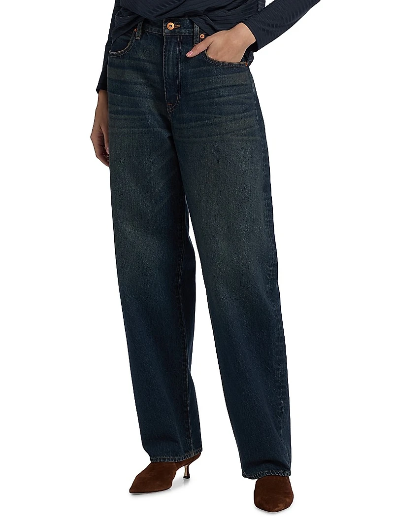 Ella Baggy-Fit Barrel-Leg Jeans