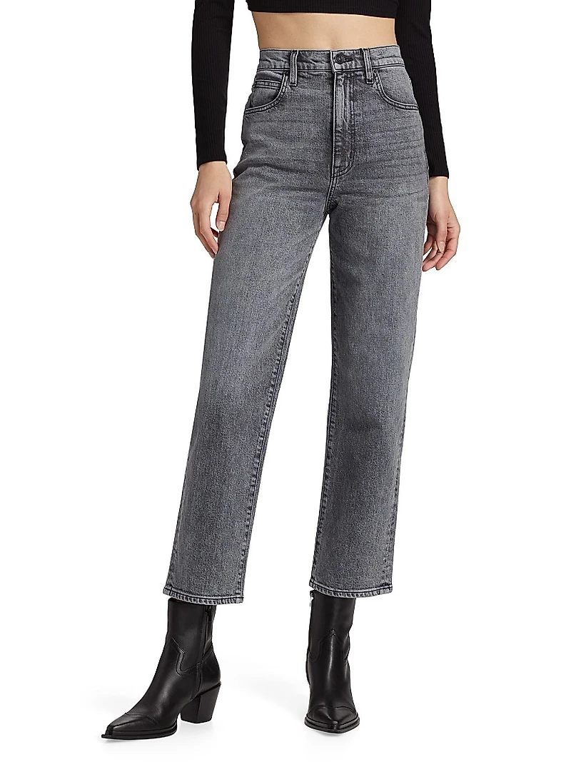 London High-Rise Straight Jeans