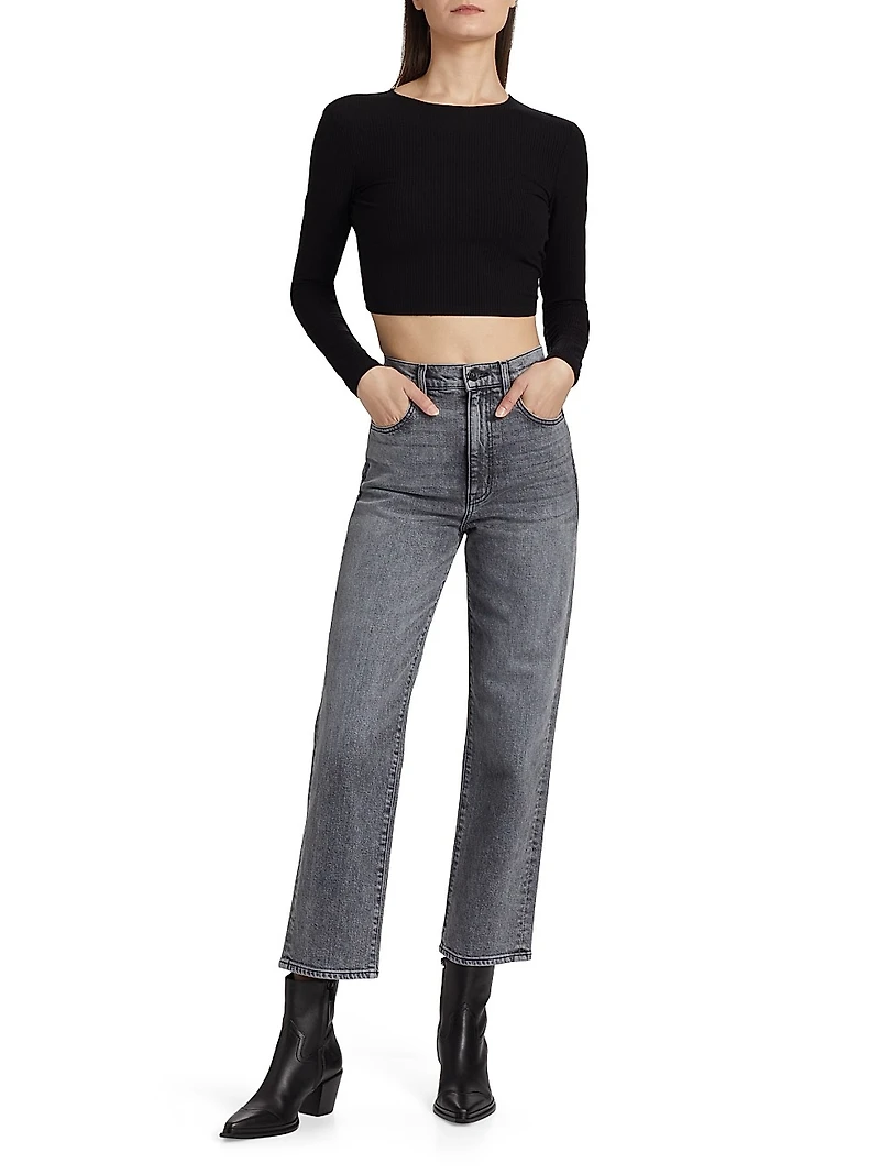 London High-Rise Straight Jeans