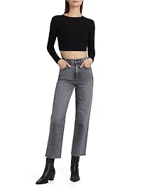 London High-Rise Straight Jeans
