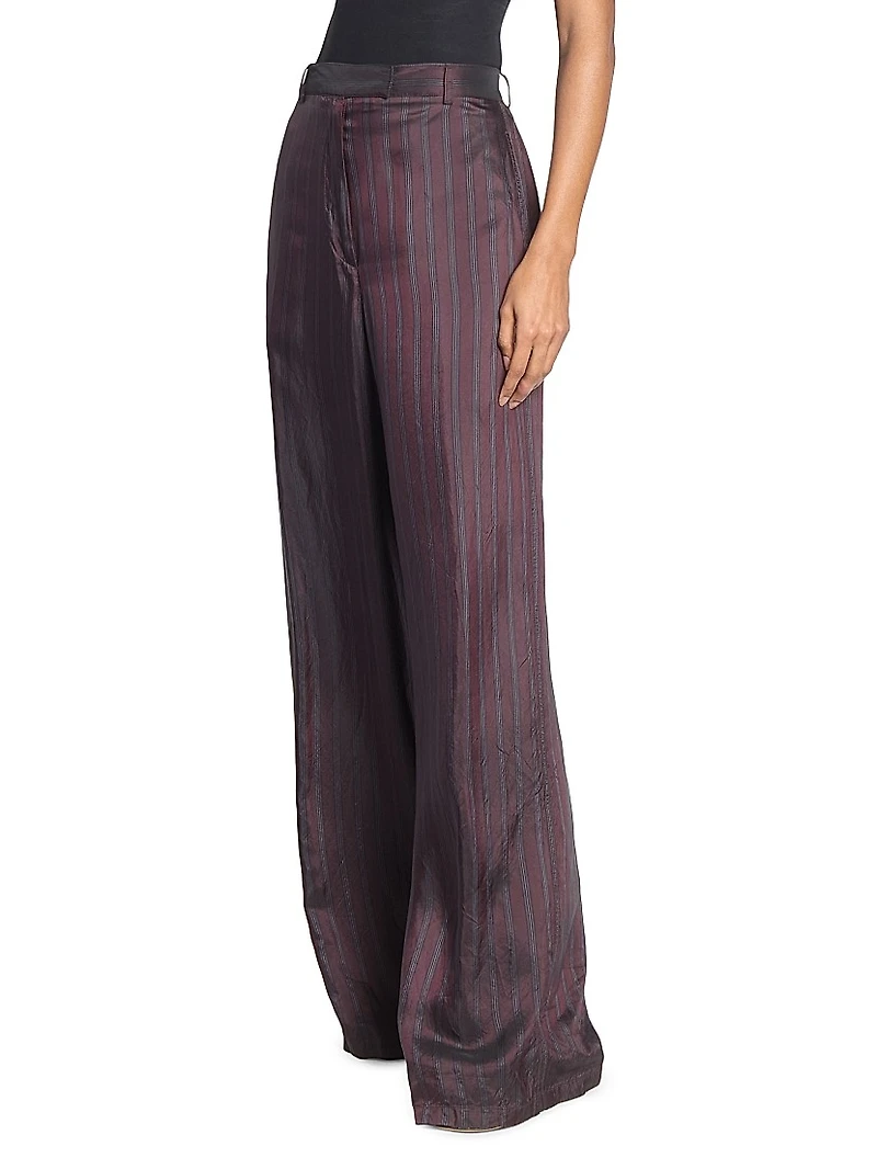 Striped Satin Pants