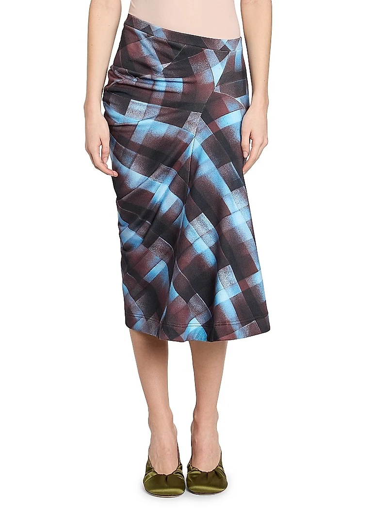 Draped Pencil Skirt