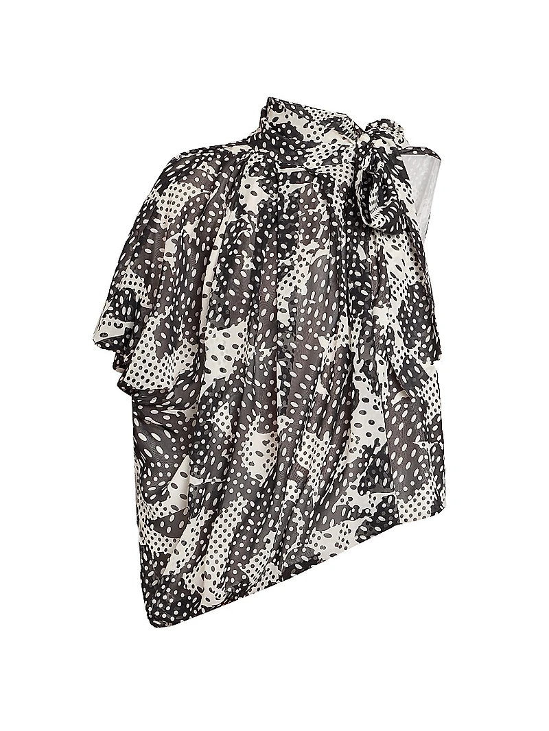 Crunch Printed Scarf Balloon Top