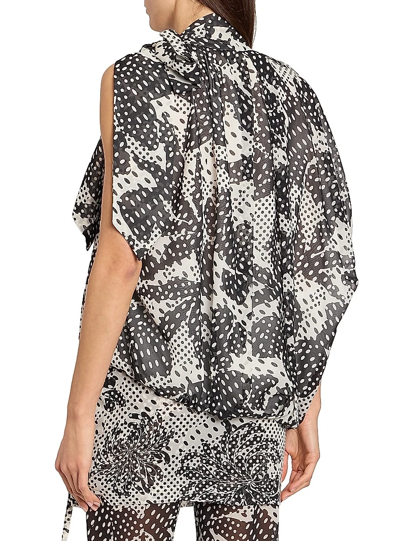 Crunch Printed Scarf Balloon Top