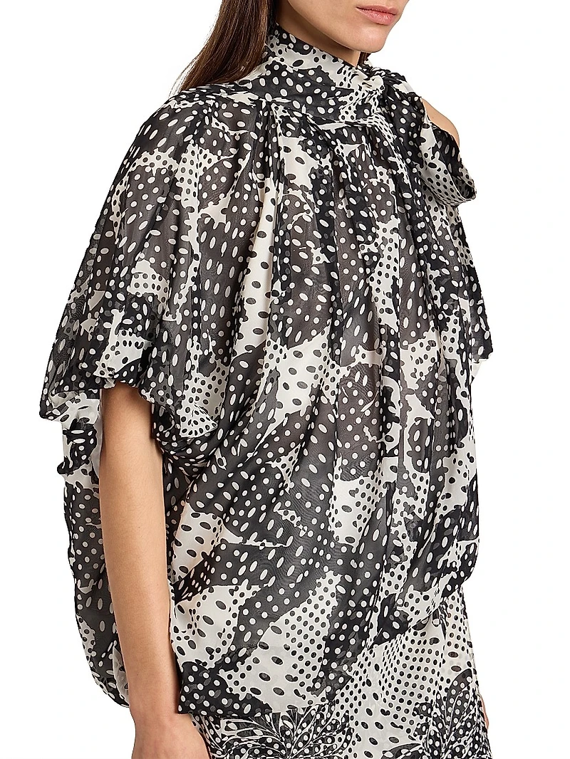 Crunch Printed Scarf Balloon Top