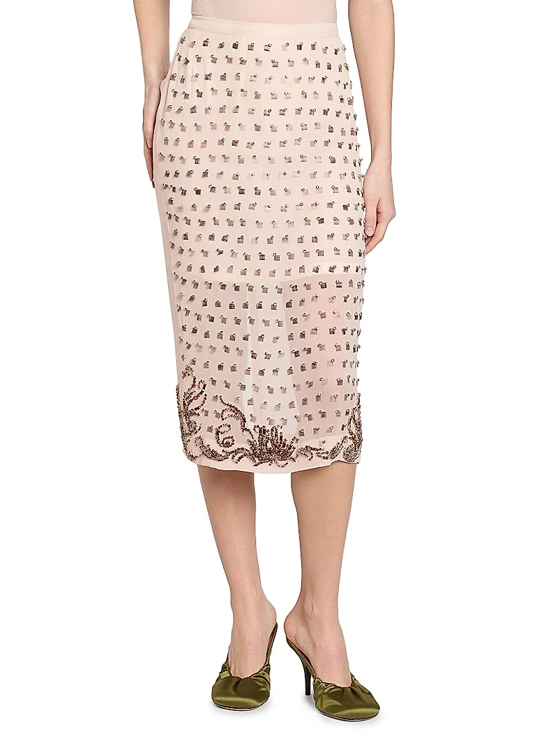 Sonka Embellished Pencil Skirt