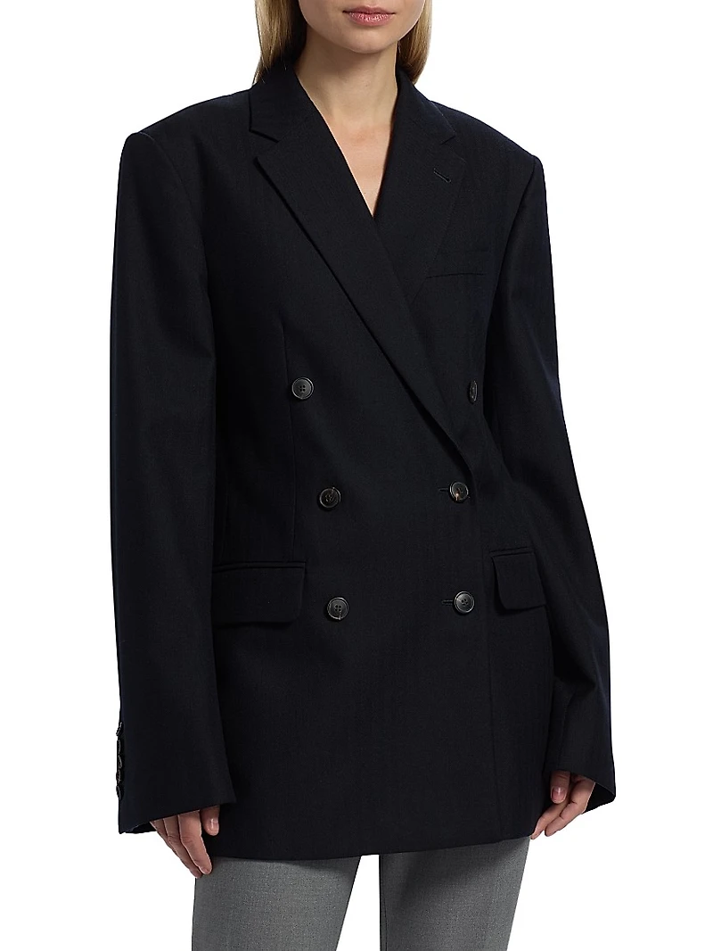 Double-Breasted Wool Blazer