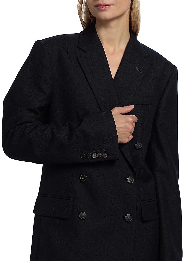 Double-Breasted Wool Blazer