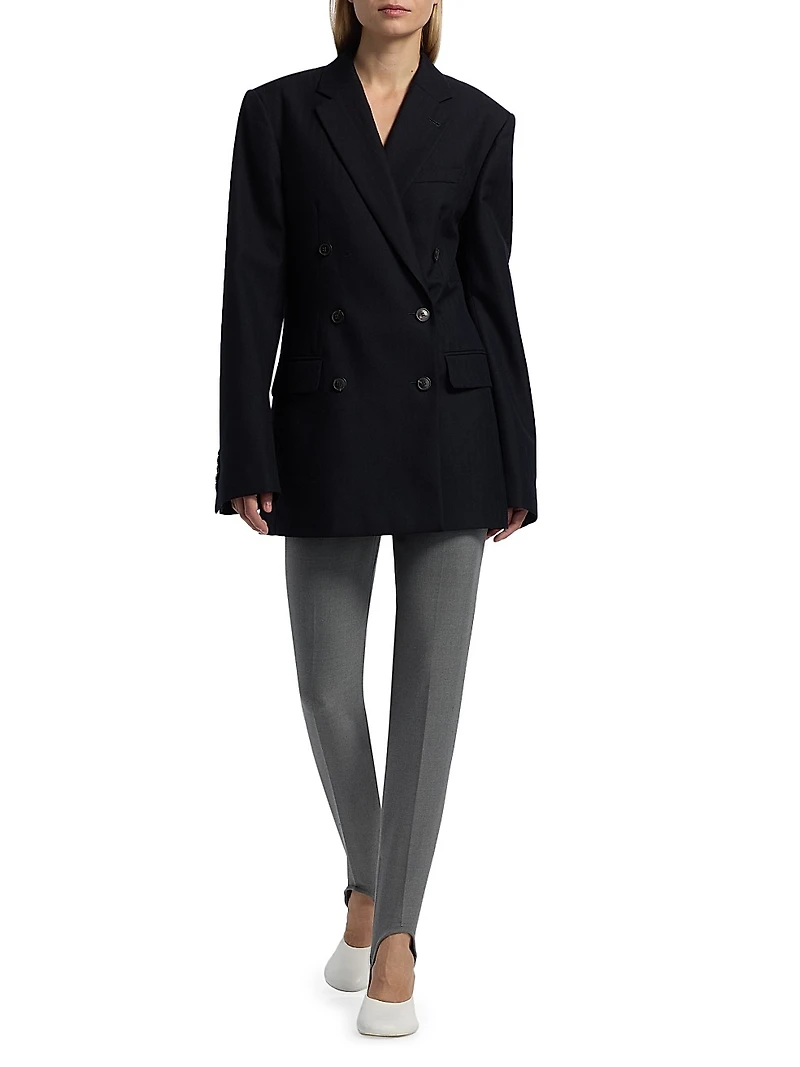 Double-Breasted Wool Blazer