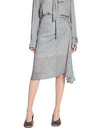 Sovora Polka Dot Wrap Skirt
