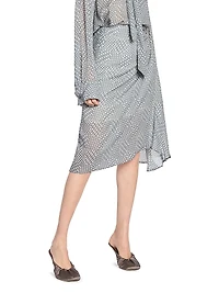 Sovora Polka Dot Wrap Skirt