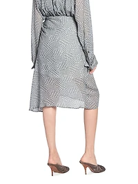 Sovora Polka Dot Wrap Skirt