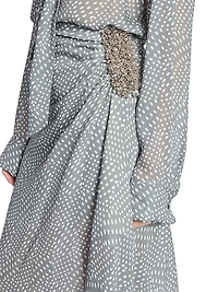 Sovora Polka Dot Wrap Skirt