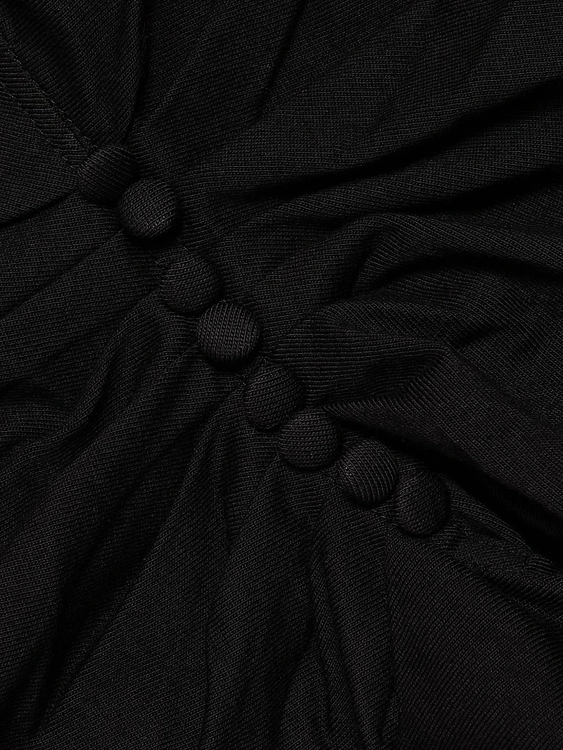 Hevira Draped A-Line Midi-Skirt