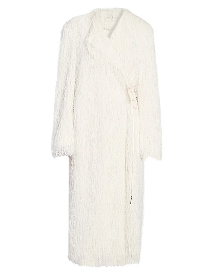 Rivla Fringed Faux Fur Coat