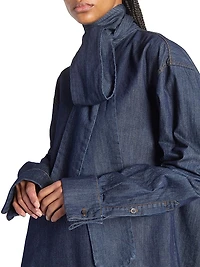 Chaddy Denim Scarf Blouse