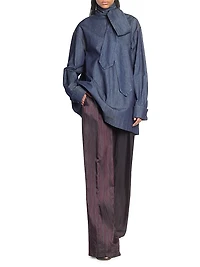 Chaddy Denim Scarf Blouse