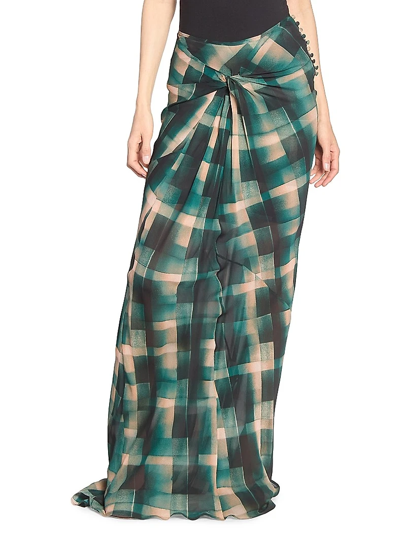 Smila Check Bias Maxi Skirt