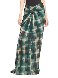 Smila Check Bias Maxi Skirt