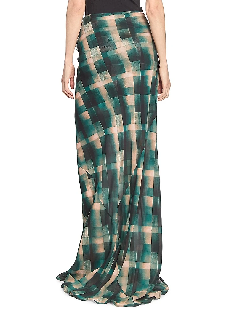 Smila Check Bias Maxi Skirt