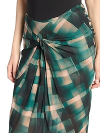 Smila Check Bias Maxi Skirt