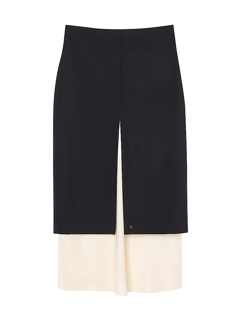 Contrast Upside-Down Skirt