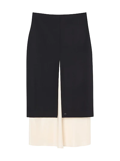 Contrast Upside-Down Skirt
