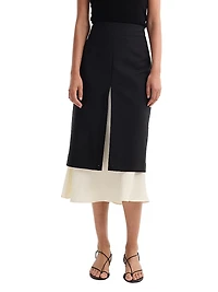 Contrast Upside-Down Skirt