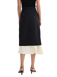 Contrast Upside-Down Skirt