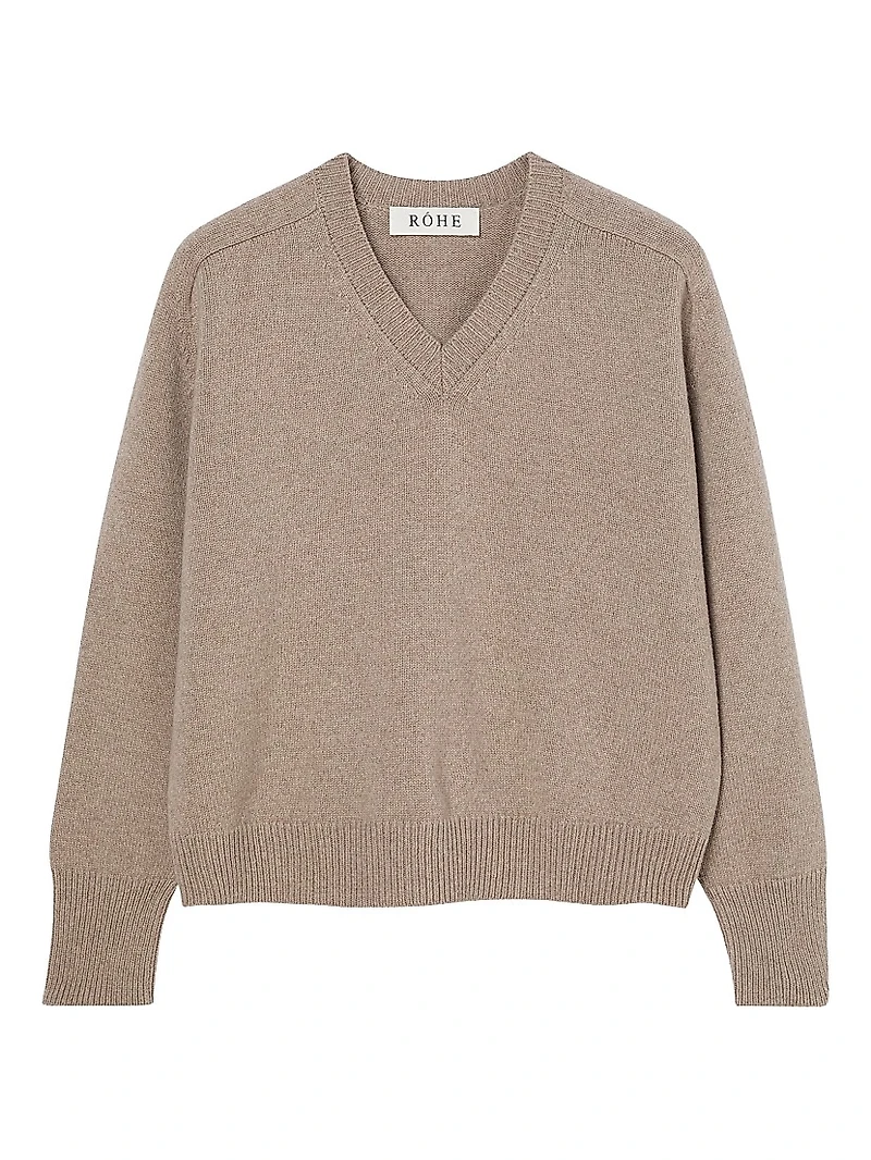 Sleeve Wrap Wool-Cashmere Sweater