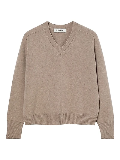 Sleeve Wrap Wool-Cashmere Sweater