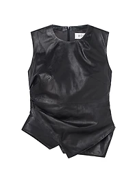 Draped Leather Top