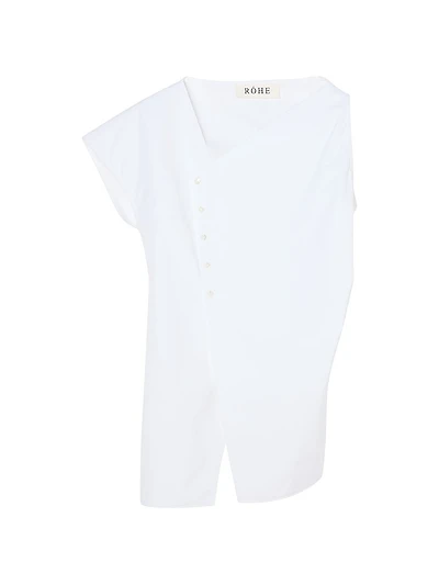 Asymmetrical Poplin Top