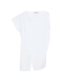 Asymmetrical Poplin Top