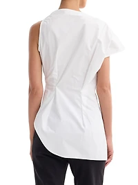 Asymmetrical Poplin Top
