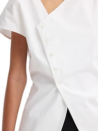 Asymmetrical Poplin Top