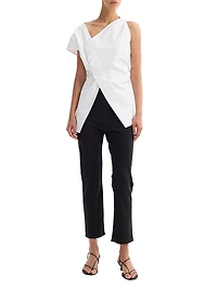 Asymmetrical Poplin Top