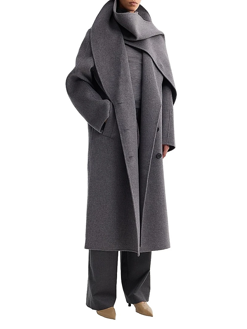 Signature Double-Faced Scarf Coat