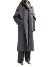 Signature Double-Faced Scarf Coat