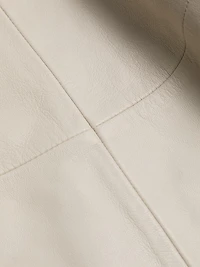 Voluminous A-Line Leather Skirt