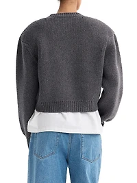 Padded Wool Cardigan