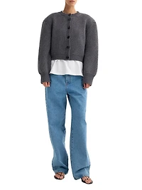 Padded Wool Cardigan