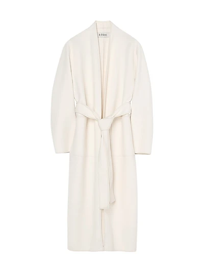 Double-Faced Kimono-Inspired Coat