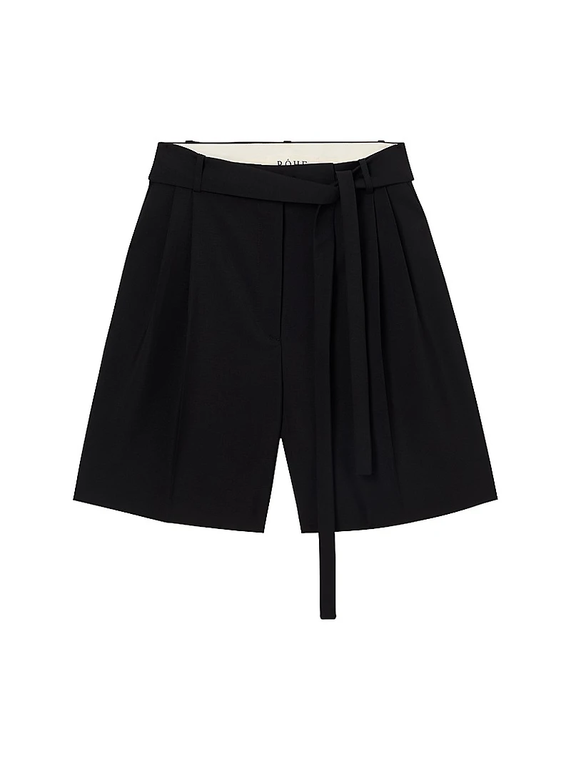Tailored Belted Shorts