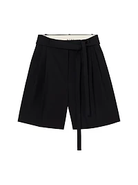 Tailored Belted Shorts