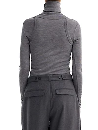 Double-Layer Merino Jersey Top