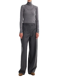 Double-Layer Merino Jersey Top