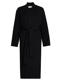 Double-Faced Wool Wrap Coat