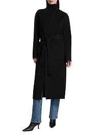 Double-Faced Wool Wrap Coat