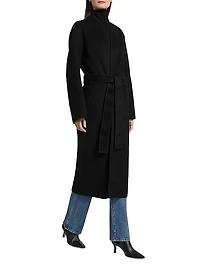 Double-Faced Wool Wrap Coat